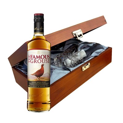 Famous Grouse Whisky In Luxury Box With Royal Scot Glass